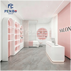 Diseño Interior de Clínica de Belleza, Spa y Salón Premium, Mostrador de Recepción Personalizado y Estantes de Exhibición de Productos para <span class=keywords><strong>Boutique</strong></span> de Belleza - Product Image 3