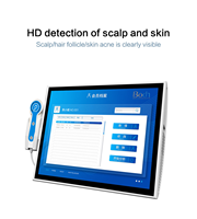 Dermatoscope pour usage domestique, diagnostic du cuir chevelu, détection de l'humidité, analyseur de peau et de cheveux avec écran
