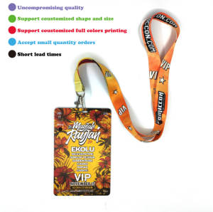 รับทำบัตรเข้างาน PVC เคลือบลามิเนต ปริมาณน้อย พร้อมโลโก้แบบกำหนดเอง สายคล้องคอสำหรับงานอีเว้นท์ - Product Image 2