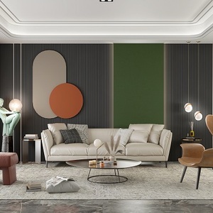 Melinco 럭셔리 디자인 홈 월 패널 솔루션 세트, 호텔 빌라 장식용 3D 효과 배경 벽 세트 - Product Image 5