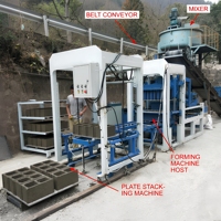 Mini machine hydraulique entièrement automatique pour blocs creux 3-15 - Contrôle PLC, multifonctionnelle pour béton/parpaings - Certifiée CE