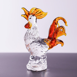 Penjualan laris indah dekorasi Desktop kelas atas kaca kristal kerajinan Model ayam jantan - Product Image 2
