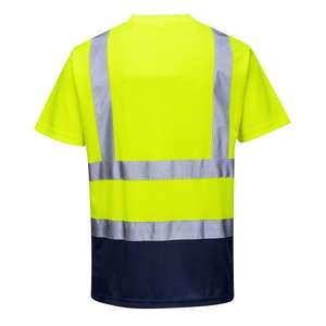 PORTWEST - S378YNR5XL Camiseta azul marino/amarillo de dos tonos-EAN 5036108301676 ROPA DE TRABAJO DE LA HI-VIS - Product Image 2