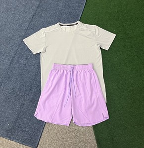 Ensembles de t-shirts <span class=keywords><strong>et</strong></span> shorts à séchage rapide pour hommes, sports d'été, entraînement sur piste, course à pied, fitness, basketball, marathon - Product Image 5