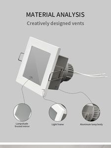 Moderna Lámpara de Techo LED Empotrada Cuadrada/Redonda para Interiores, de Aluminio, Doble Antideslumbrante, con Accesorios - Product Image 6