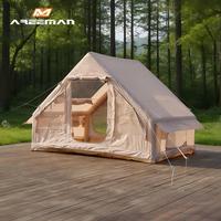 Grande tente de camping gonflable imperméable en PVC Oxford à double couche pour 8 à 12 personnes, installation rapide et automatique, cabane familiale d'extérieur