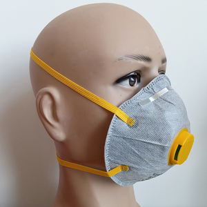 Pabrik grosir asap pelindung debu setengah penutup wajah OEM abu-abu <span class=keywords><strong>CE</strong></span> FFP2 NR masker debu dengan katup tali kepala dengan karbon aktif - Product Image 6
