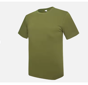 Camiseta Deportiva DF131 para Hombre, Cómoda, 100% Algodón, Transpirable, Color Verde Oliva, Ideal para Correr - Product Image 1