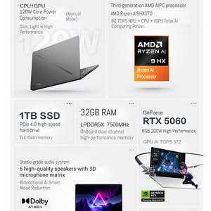 Oferta especial Asus Rog Zephyrus <span class=keywords><strong>G14</strong></span> 14 pulgadas-2,8 K 120Hz Nuevo portátil Win11 Rtx5070 32G 1TB Business Personal Student Laptop - Product Image 2