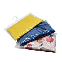 Sac à fermeture éclair transparent de luxe personnalisable avec crochet de suspension, emballage en PVC recyclable pour chaussures, chaussettes et vêtements