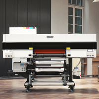 Printer UV DTF 60-cm Baru, Otomatis Penuh, Roll-to-Roll, Tinta UV CMYK+Putih, Printer Film TPU