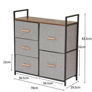 Cajoneras de Almacenamiento de Tela Independientes de Estilo Moderno, Gabinetes de Almacenamiento con Marco de Metal de Venta Caliente para Uso en Dormitorios y Hogares - Product Image 6