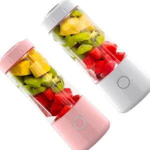 Customized Logo portable 400ml 4 blades fruit protein usb blender for outing protein shaker electric blender