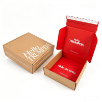Boîte d'emballage postale et cadeau en papier kraft recyclable conforme PPWR, impression offset personnalisée, monomatériau, sans plastique