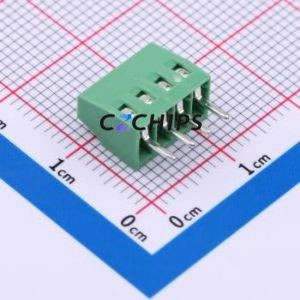 MX128-2.54-04P-GN01-Cu-Y-A Screw Terminal Block Through hole Component (THT),P=2.54mm Connector 1x4P 2.54mm Green Through Hole - Product Image 2
