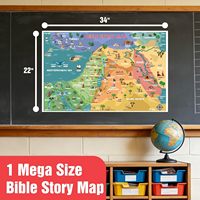 Juego de Pósters Educativos de la Biblia, Pósters Religiosos Cristianos para Decoración de la Escuela Dominical e Iglesia