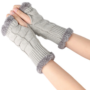 Gants d'hiver mignons <span class=keywords><strong>pour</strong></span> filles Gants d'<span class=keywords><strong>ordinateur</strong></span> sans doigts avec doublure en polaire douce <span class=keywords><strong>pour</strong></span> dames - Product Image 1