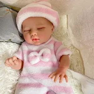 13 Inch Painted Finished Reborn Silicone Doll Bebe Reborn Cute Baby With Veins Vessel Munecas Reborn