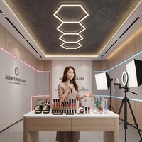 Expédition rapide depuis les États-Unis/l'UE, installation facile, lampe de travail hexagonale LED durable en PC avec une sortie de 120 lm/w pour studio d'enregistrement vidéo
