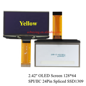 Nueva Pantalla <span class=keywords><strong>OLED</strong></span> de 2.42 Pulgadas, Pantalla LCD de 2.42 Pulgadas, Pantalla Desnuda de 128*64 128x64 SPI IIC SSD1309, Tipo Empalmado de 24 Pines - Product Image 4