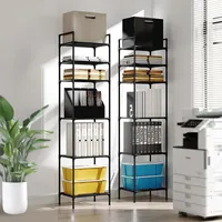 Étagère de rangement multi-niveaux autoportante en plastique PP à 6 niveaux pour micro-ondes, cuisine et garage, vente en gros