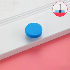 Kinder Slaapkamer Enkele Gat Kleine Siliconen Meubelen Rubber Plastic Ronde Vorm Lade Kleurrijke Knoppen - Product Image 5