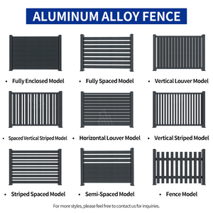 Recinzione in Alluminio per Esterni con Lame Verticali 3D, Steccato Decorativo per Giardino, <span class=keywords><strong>Patio</strong></span> e Cortile - Product Image 2
