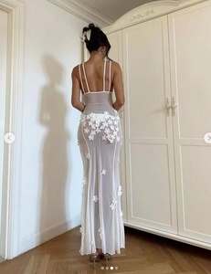 <span class=keywords><strong>2023</strong></span> per l'europa America New Cross-Border da donna con scollo a V in pizzo Patchwork che stringe la vita abito cavo lungo fino al pavimento per il giorno - Product Image 3