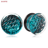 Meilleures ventes : Dilatateurs d'oreille en verre plaqué argent faits à la main, Tunnels, Gauges, Flesh Plug, Bijoux de mode, Piercings