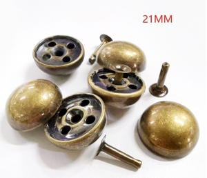 Boucles à rivets décoratives LeGood Manufacturer, rivets à tête ronde DIY pour l'installation sur les bagages et les sacs en cuir - Product Image 1