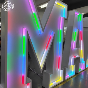 Grandi Lettere Luminose Mr e Mrs da 4 Piedi, Decorazione in Metallo con Alfabeto LED da 3 Piedi - Product Image 3
