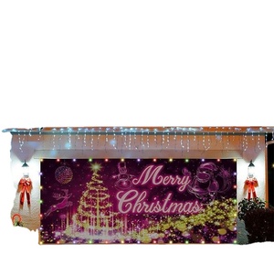 Nouveau produit promotionnel, conception personnalisée, bannière de porte de garage, drapeau, fanion, imperméable, Joyeux Noël - Product Image 6