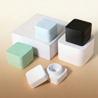 Pot carré en plastique PP 5g-50g vide pour crème, lotion et soins de la peau avec couvercle à vis pour gel à ongles