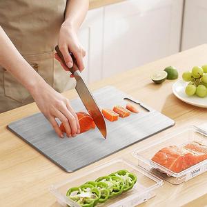 Wholesale Stainless Steel Thickened Cutting Board Antibacterial Mildew-proof Kneading Dough Kitchen Fruit Vegetable - Product Image 4