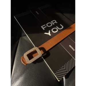 Hebilla de cinturón cuadrada con diamantes de imitación Fiori, chapado en aleación, estilo casual para mujer, con marco tipo caja - Product Image 3