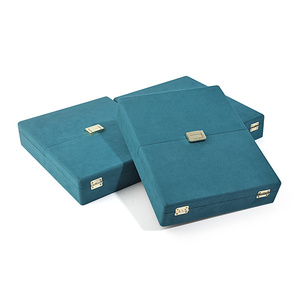 Boîtes de rangement pour bijoux de luxe en cuir haut de gamme, empilables, avec grille de rangement en bois, style minimaliste pour voyage - Product Image 6