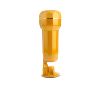 CHISA Ella 28CM Gold ABS TPE Godet Vaginal Réaliste Masturbateur Masculin 10 Vibrations Rechargeable avec Ventouse Jouet Adulte pour Hommes