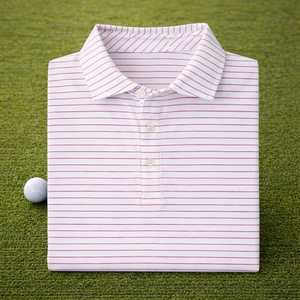 OEM High Quality Luxury <b>4</b> <b>Way</b> <b>Stretch</b> Dry Slim Fit Vintage Printed Striped Polo Shirt Custom Embroidery logo - Product Image 1