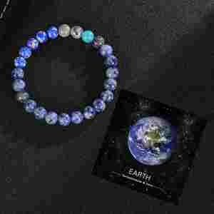 Pulsera de Piedra Natural con Cuentas de Vidrio Coloridas, Amistad y Solidaridad, Precio por Nivel, Empaque Antideslustre - Product Image 2