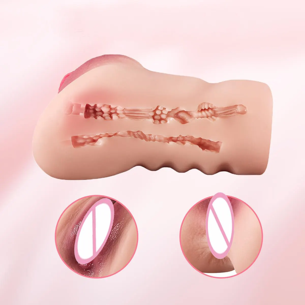 Male Masturbators Pocket Pussy for Men with 3D Realistic Vagina Anal Sex Torso, Portable Male Stroker Sex Toys for Men