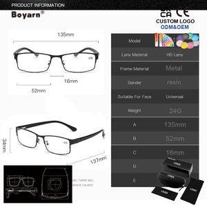 Boyarn, recién llegado, gafas de lectura de negocios para hombre, montura de aleación de titanio, gafas graduadas para hipermetropía y <span class=keywords><strong>presbicia</strong></span> para hombre - Product Image 2