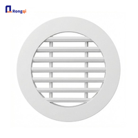Grille de ventilation ronde en aluminium pour CVC, revêtement poudré, fixation murale, avec moustiquaire, registre d'évacuation circulaire