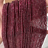 Perles en pierre naturelle facettées de 2 mm, 3 mm, 4 mm, pierres précieuses en cristal, grenat orange, grenat violet, perles en vrac pour la fabrication de bijoux