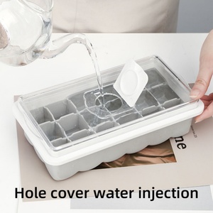 Bandeja para Cubitos de Hielo con Tapa, de Fácil Desmolde, para Refrigerador de Cocina, Diseño Nuevo - Product Image 2