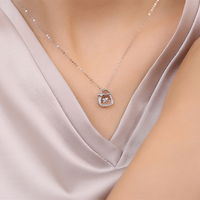 H & F Original 18k 14k 9ct or massif danse pendentif en diamant naturel pour la fabrication de collier pendentif chaîne en or véritable