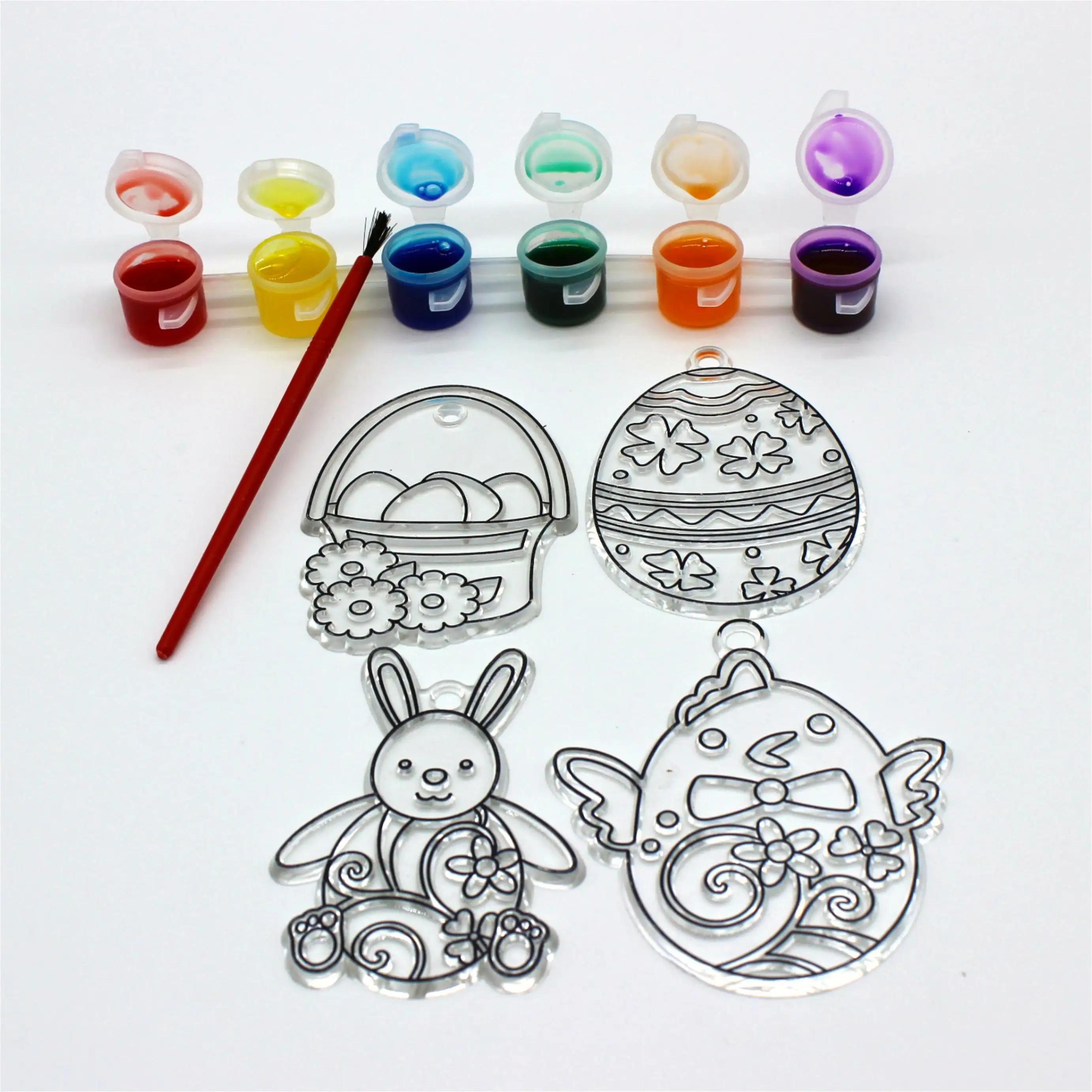 Kids Art Window Craft DIY Easter Color Suncatcher Paint Kit para Deco Home Projects