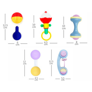 10-Piece Portable Baby <strong>Rattle</strong> with Warm Color Shaking Bell New Born Plastic Musical Instrument Toys - Product Image 3