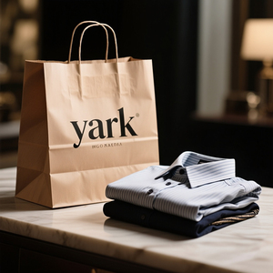 Sac de shopping en papier personnalisé de luxe, logo personnalisé, réutilisable pour les boutiques de vêtements et les marques de mode - Product Image 1