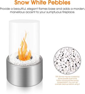 <span class=keywords><strong>Cheminée</strong></span> au <span class=keywords><strong>bio</strong></span>éthanol, poêle sans fumée à l'alcool, table décorative, foyer solo avec couvercle en verre - Product Image 2