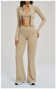 Nouvel ensemble décontracté 2 pièces pour femme, taille haute élastique, respirant, sensation seconde peau, idéal pour le sport, la course, la gym et l'entraînement en extérieur - Product Image 2